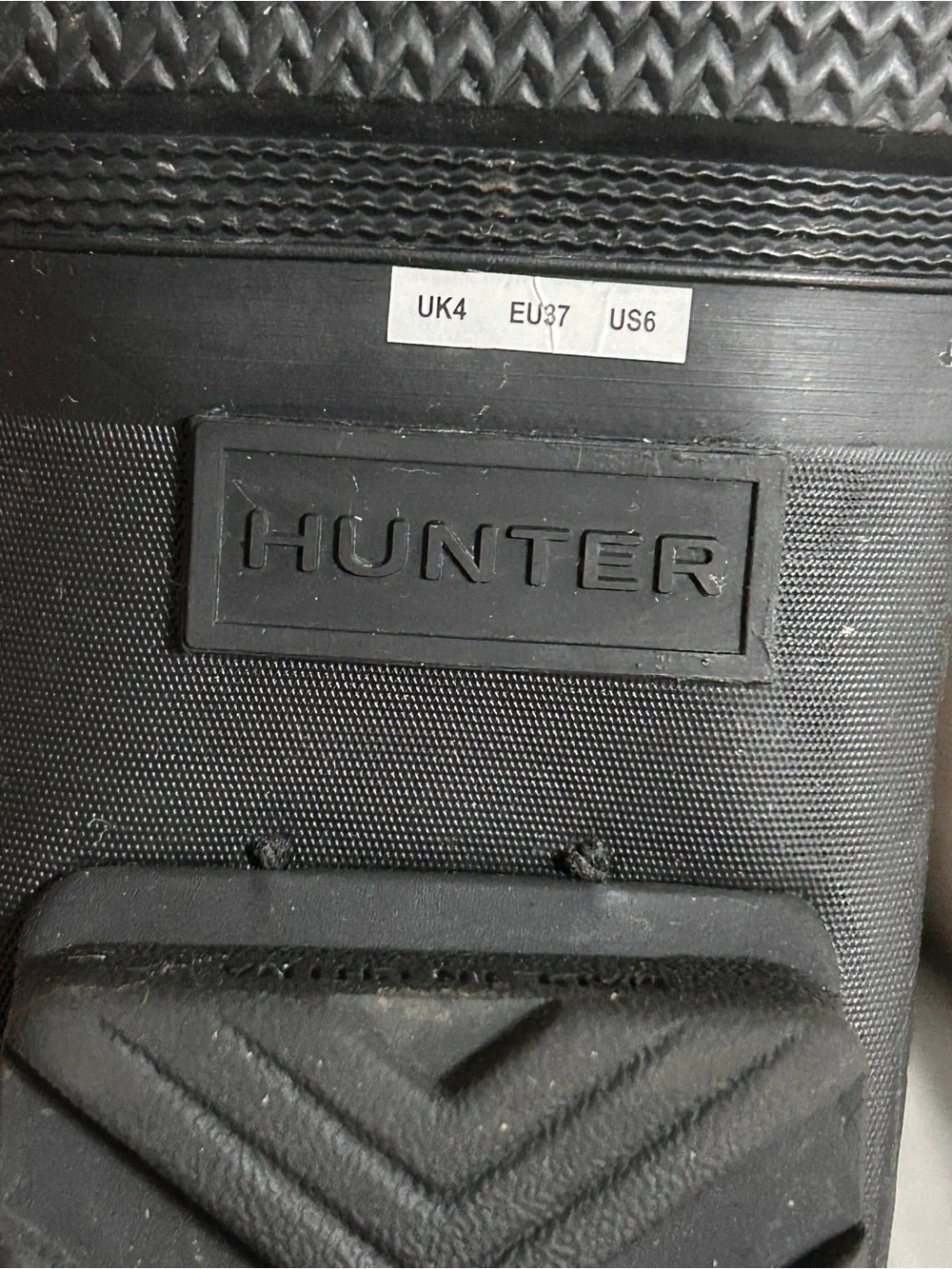 Hunter Matte Black Rubber Chelsea Boot with Logo Patch